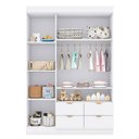 Ver imagem 6 de Guarda-Roupa Infantil 100% MDF 3 Portas e 4 Gavetas Ayla Branco