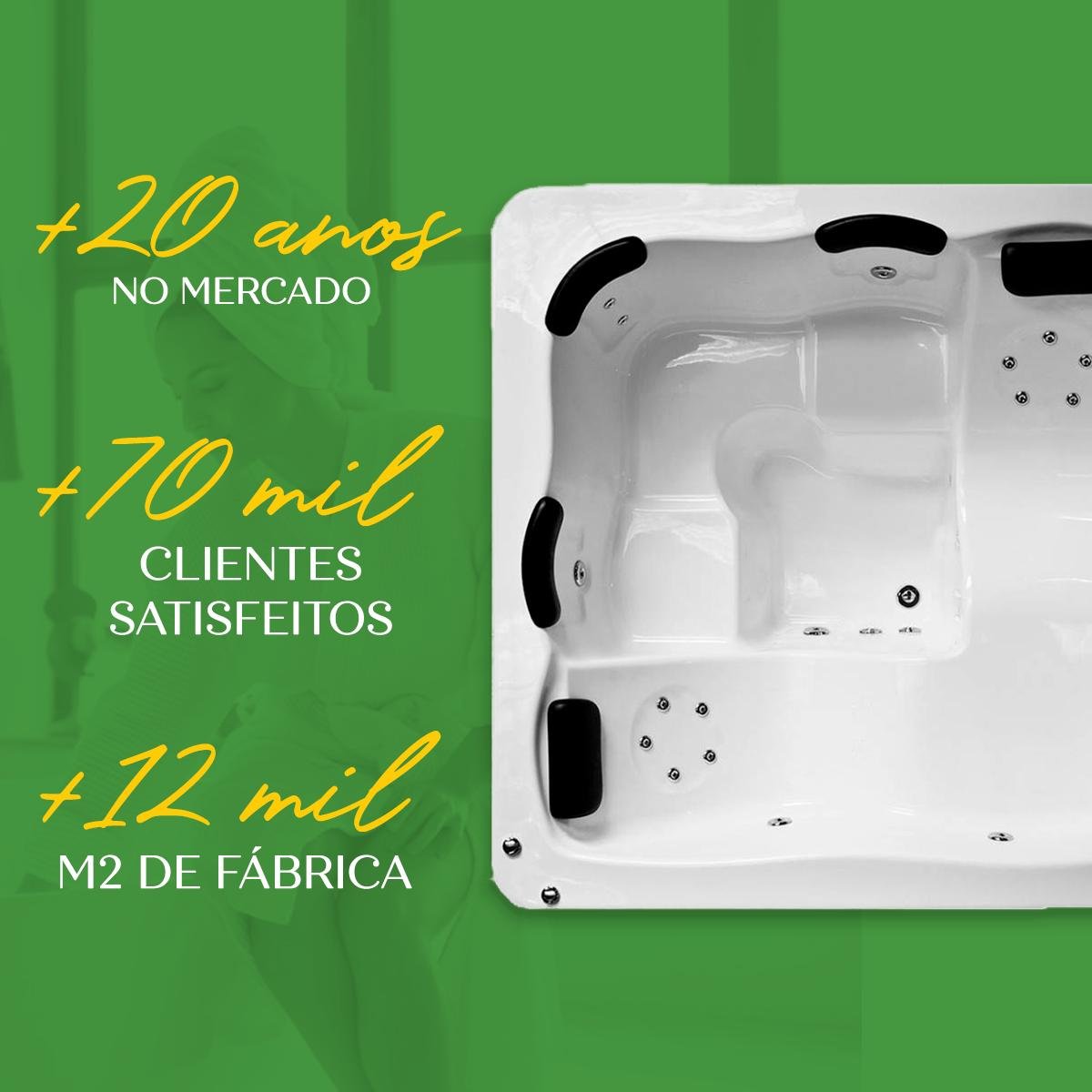 Spa Quadrado Nova Iorque Completo com Hidro - 6