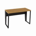 Ver imagem 2 de Escrivaninha Industrial 1,20 m X 0,60 m Pés em Metal 100% MDF F5 Office Cor:Freijó com Preto