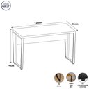 Ver imagem 3 de Escrivaninha Industrial 1,20 m X 0,60 m Pés em Metal 100% MDF F5 Office Cor:Freijó com Preto