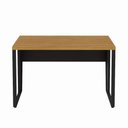 Ver imagem 4 de Escrivaninha Industrial 1,20 m X 0,60 m Pés em Metal 100% MDF F5 Office Cor:Freijó com Preto