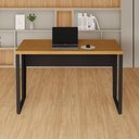 Ver mais imagens de Escrivaninha Industrial 1,20 m X 0,60 m Pés em Metal 100% MDF F5 Office Cor:Freijó com Preto