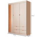 Ver imagem 3 de Guarda-Roupa Infantil 100% MDF 3 Portas e 4 Gavetas Ayla Off White