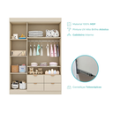 Ver imagem 4 de Guarda-Roupa Infantil 100% MDF 3 Portas e 4 Gavetas Ayla Off White