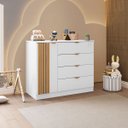 Ver imagem 5 de Cômoda de Bebê Infantil 1 Porta 4 Gavetas 100% MDF Ayla