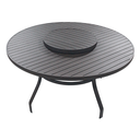 Ver imagem 2 de Mesa Giratória de Alumínio 1,40m de Diâmetro + 6 Cadeiras de Alumínio e Tela Sling + Ombrelone