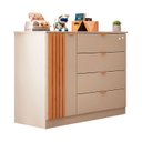 Ver imagem 2 de Cômoda de Bebê Infantil 1 Porta 4 Gavetas 100% MDF Ayla