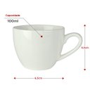 Ver imagem 3 de Kit 2 Xícaras de Café com Pires Porcelana Clean 100ml Lyor