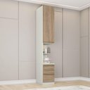 Ver imagem 1 de Mesa de Cabeceira Bellagio 3 Gavetas MDF-MDP Moderno Areia Casa 812
