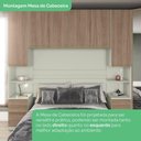 Ver imagem 6 de Mesa de Cabeceira Bellagio 3 Gavetas MDF-MDP Moderno Areia Casa 812