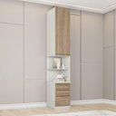 Ver mais imagens de Mesa de Cabeceira Bellagio 3 Gavetas MDF-MDP Moderno Areia Casa 812