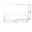Ver imagem 2 de Plafon Cilíndrico Duplo Vivare Md-3037 Cúpula em Tecido 60x25cm - Bivolt Rosa-pink 127/220v