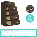 Ver imagem 7 de Cômoda Royan 5 Gavetas Cacau - Moville
