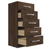 Cômoda Royan 5 Gavetas Cacau - Moville - 8