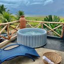 Ver imagem 1 de Eco Spa Top Line: Banheira de Hidromassagem Portátil com Jatos, Aquecimento e Cromoterapia Ouro Fino
