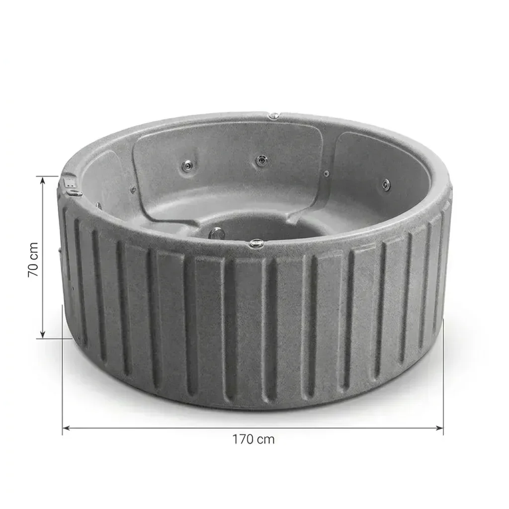 Ver imagem 3 de Spa Hidromassagem Portátil Eco Top Line Ouro Fino com Aquecedor, Cromoterapia LED e Smart Home 5 Lugares Cinza 220V