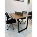 Ver imagem 7 de Plataforma 2 Lugares Castanho Tannat Pé de Aço 15mm