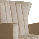 Ver imagem 2 de Poltrona Estofada de Balanço Melinda Suede Cappuccino - Lm Decor