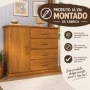 Ver imagem 5 de Cômoda Sapateira Madeira Maciça Marrom/Mogno Mel