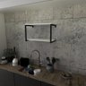 Prateleira Industrial Suspensa Estante Parede Nicho Branco Cozinha Escritorio Sala Quarto Infantil - 1