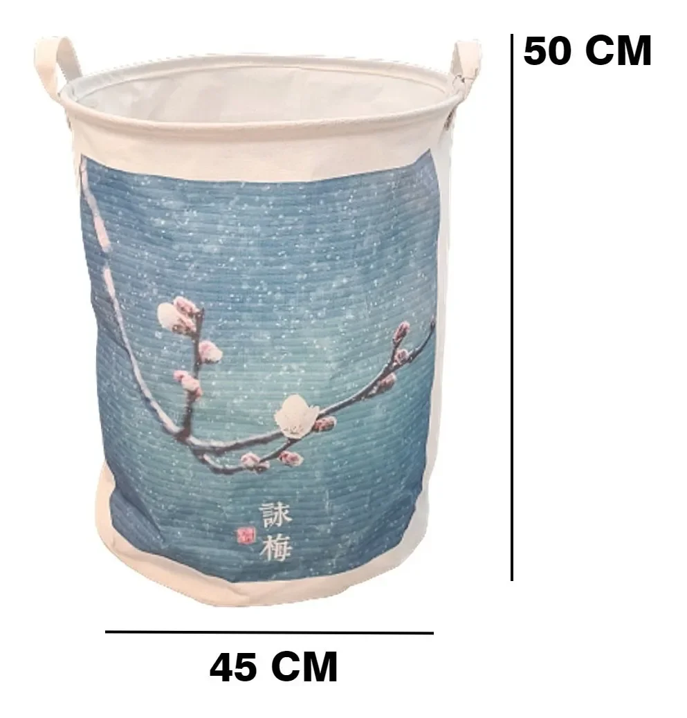 Cesto De Roupa Suja Azul Lona 50 X 45 - 3