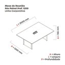 Ver imagem 3 de Mesa Reunião 2000x1200 MRCPB2012PP Branco