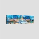 Ver imagem 2 de Quadro Panorâmico Indigo No Chassi 120X35Cm