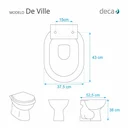 Ver imagem 2 de Assento Sanitário De Ville Ébano (Preto) para vaso Deca