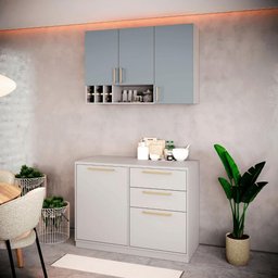 Cozinha Compacta Itatiaia Essence 120cm em Madeira Fendi/gris - 2