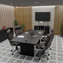 Ver imagem 5 de Conjunto 2 Peças com Mesa Reunião 6 Lugares e Armário Baixo Credenza Office