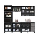 Ver imagem 4 de Cozinha Modulada Compacta Torre Quente Vidro 5 Peças Diamante Preto/Chumbo/Titânio