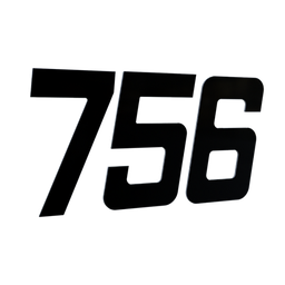 Número 130mm Garbo Font - Preto - Metalmidia 4 - 2