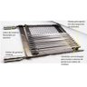 Grelha Em Inox Dupla Argentina E Moeda Churrasco 60Cm Larg - 4
