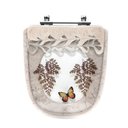 Ver imagem 1 de Assento Sanitário Decorado Bege C/ Borboleta para Vaso