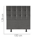 Ver imagem 2 de Cabeceira Estofada Cama Box Solteiro 100cm Espanha Corino Cinza Escuro- Mabe Magazine