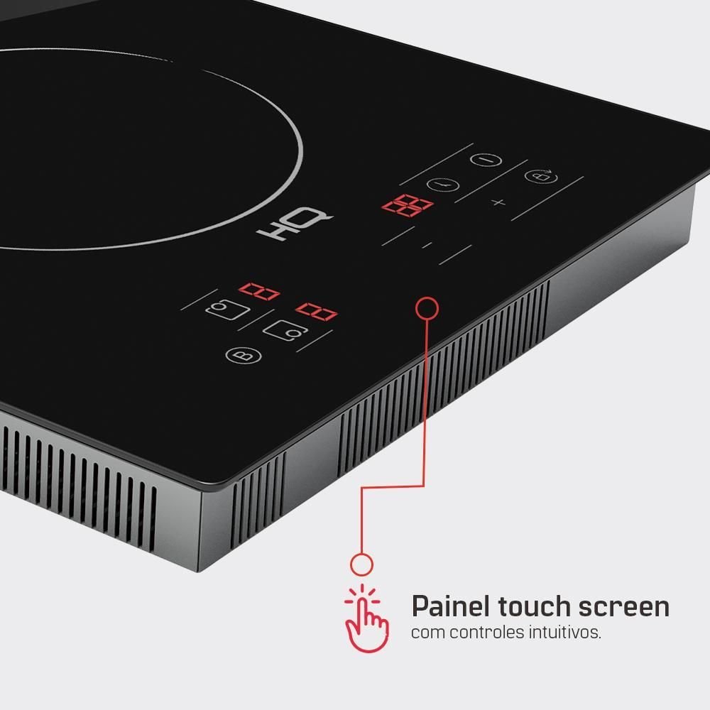 Cooktop de Indução Embutir Hq 2 Bocas Painel Touch 3500w Preto Hq-ide3502 220v - 7