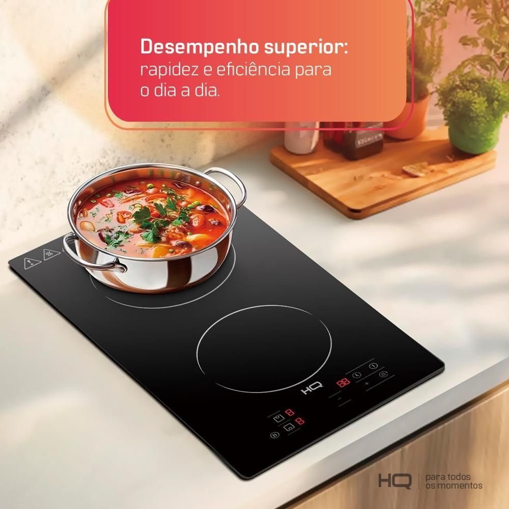 Cooktop de Indução Embutir Hq 2 Bocas Painel Touch 3500w Preto Hq-ide3502 220v - 6
