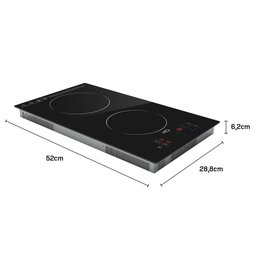 Cooktop de Indução Embutir Hq 2 Bocas Painel Touch 3500w Preto Hq-ide3502 220v - 3