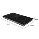Ver imagem 5 de Cooktop de Indução Embutir Hq 2 Bocas Painel Touch 3500w Preto Hq-ide3502 220v