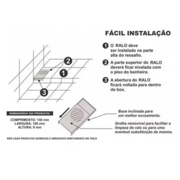 Ralo Pratic Inteligente Grelha Escoamento Box Banheiro Inox - 2