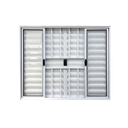 Ver imagem 1 de Veneziana 6 Folhas Aluminio Branco com Grade 1,00x1,20 Linha 18 Modular