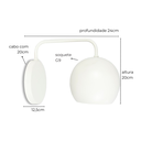 Ver imagem 3 de Luminária de Parede Arandela Fixa Nádia Preto