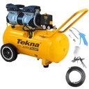 Ver imagem 1 de Compressor de Ar Silencioso Isento de óleo 6,4 Pés 50 Litros CSP7050/50L TEKNA + Kit Multiuso 6 Pe