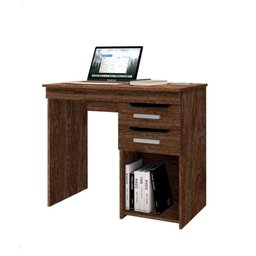 Mesa Escrivaninha Veneza para Computador 90cm com 2 Gavetas - Imbuia - 2