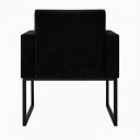 Ver imagem 5 de Kit 2 Poltronas Reforçada para Recepção Base Metálica Preto Preto