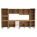 Ver imagem 2 de Cozinha Completa Modulada 13 Portas 3 Gavetas com Vidro Freijó/off White - Panorama Móveis