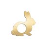 Porta Guardanapo Coelho Kit 4 Peças 8cmx8cm - Cria Arte Laser Dourado - 1