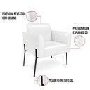 Ver imagem 5 de Sofá Namoradeira e 2 Poltronas Pé de Ferro Preto Marisa Corano D03 - D'Rossi Cor Branco