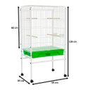 Ver imagem 2 de Viveiro Grande para Canário Periquito e Agaporni Malha Fina - Verde