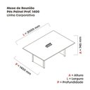 Ver imagem 3 de Mesa de Reunião 2000x1400 MRCPB2014PP Cinza/Grafito